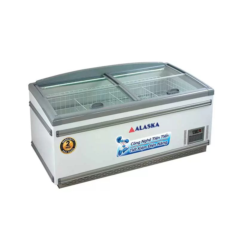 Tủ đông nằm kính phẳng Alaska KN-650 650 lít
