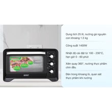 Lò nướng Sanaky VH259S2D 25 lít