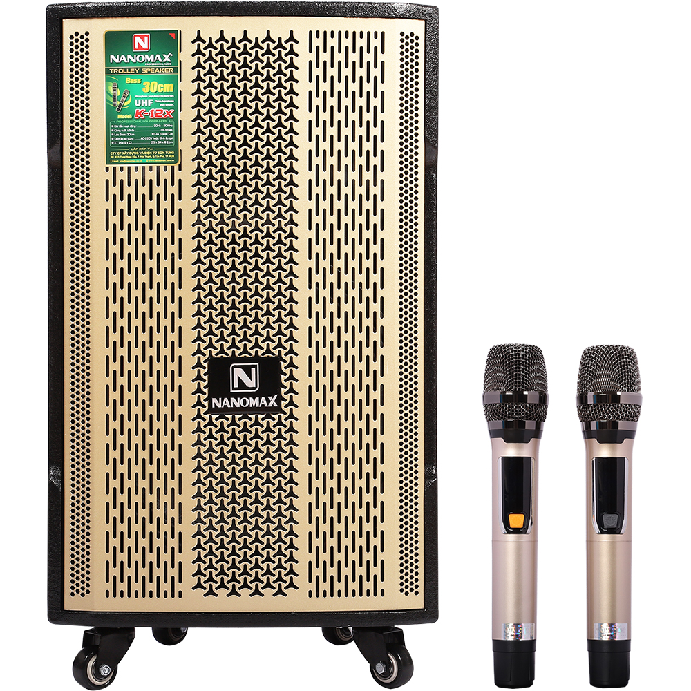 Loa Karaoke Di Động Nanomax K-12X Bluetooth Bass 30cm 360w