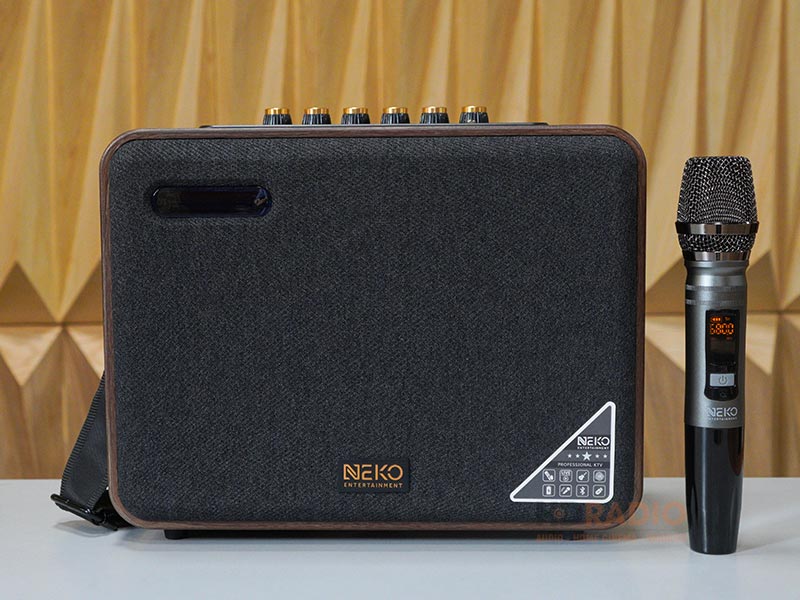Loa di động bluetooth NEKO NK06 kèm 2 micro không dây