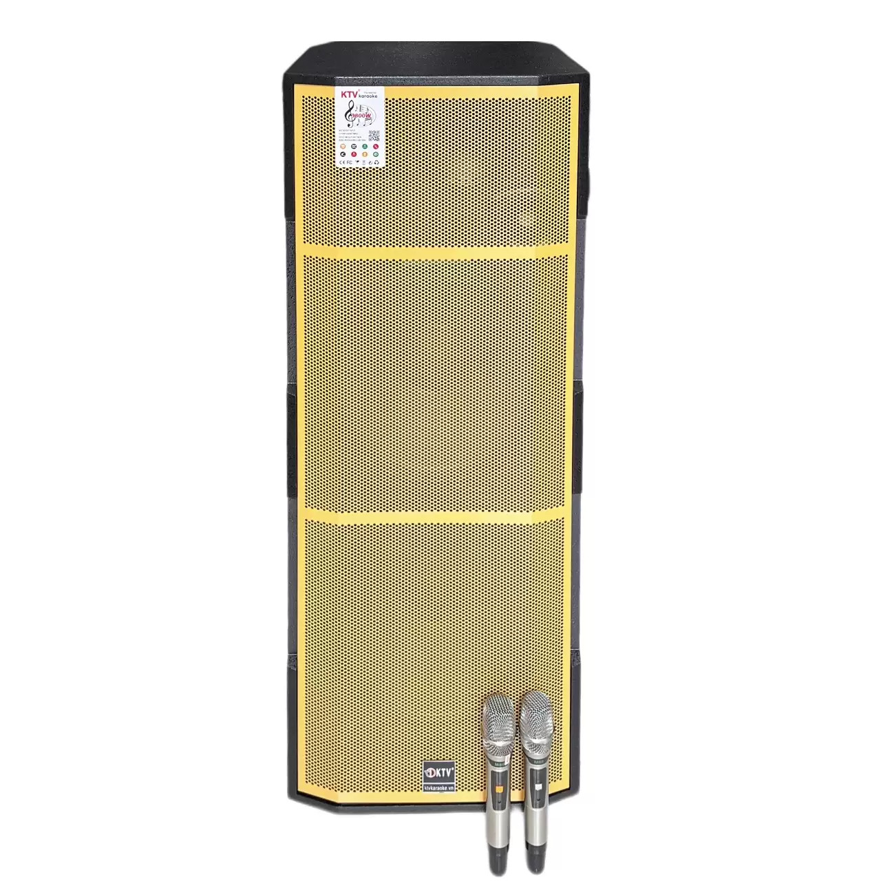 Loa di động KTV GD215-13, loa bass đôi 4.5 tấc đứng tháp