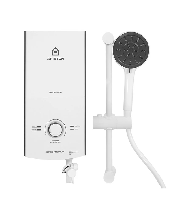 Máy tắm nóng lạnh trực tiếp Ariston Aures Premium 4.5P có bơm