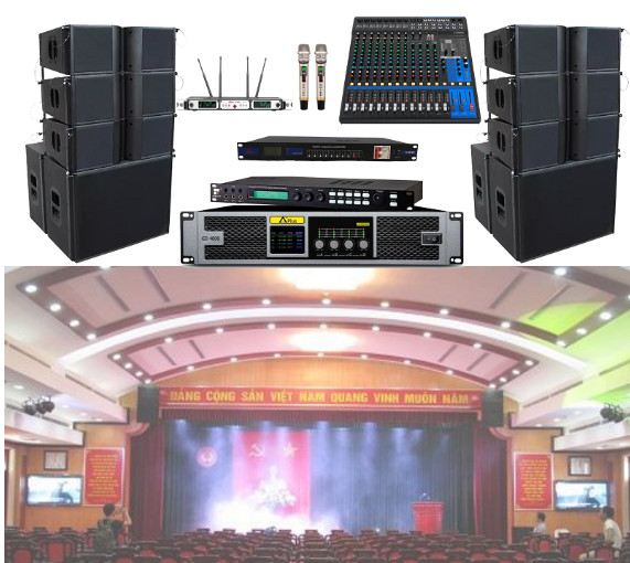 Dàn âm thanh hội trường array 95 triệu hội trường quận đội tphcm