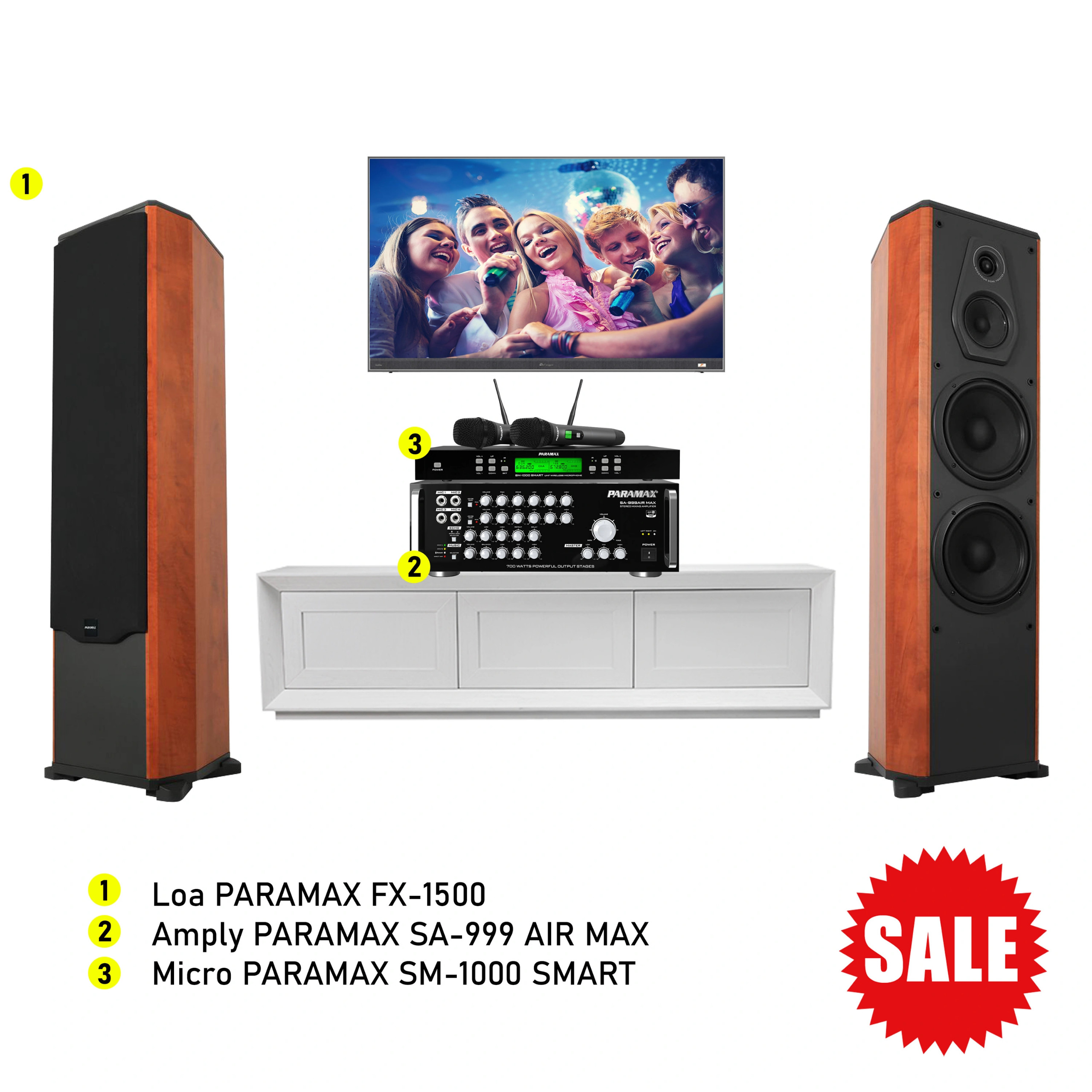 Dàn Karaoke Paramax FX-1500 +SA-999AIR MAX +SM-1000 SMART