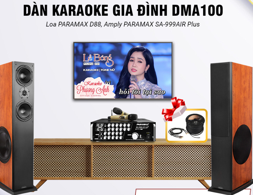 Dàn karaoke gia đình Paramax D88 +PARAMAX SA-999 AIR