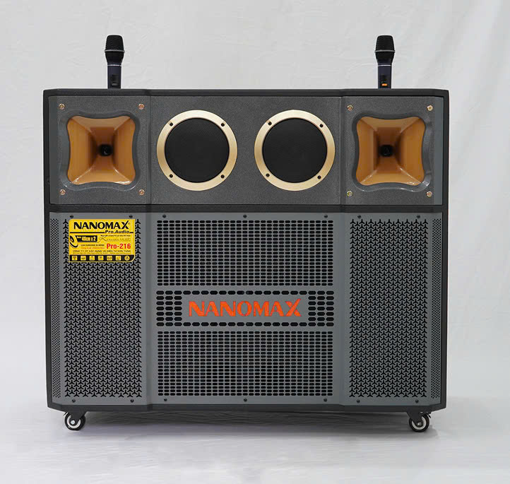 Loa Tủ Kéo Bình Điện Nanomax Pro-216 Bass Đôi 40cm 2400w
