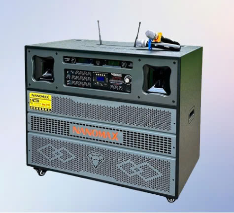 Loa Kéo Điện Nanomax Pro-7777 Bass Đôi 40cm 2500w