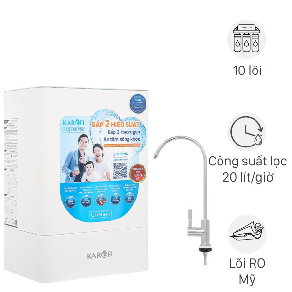 Máy lọc nước RO Karofi KAQ-U98 PRO