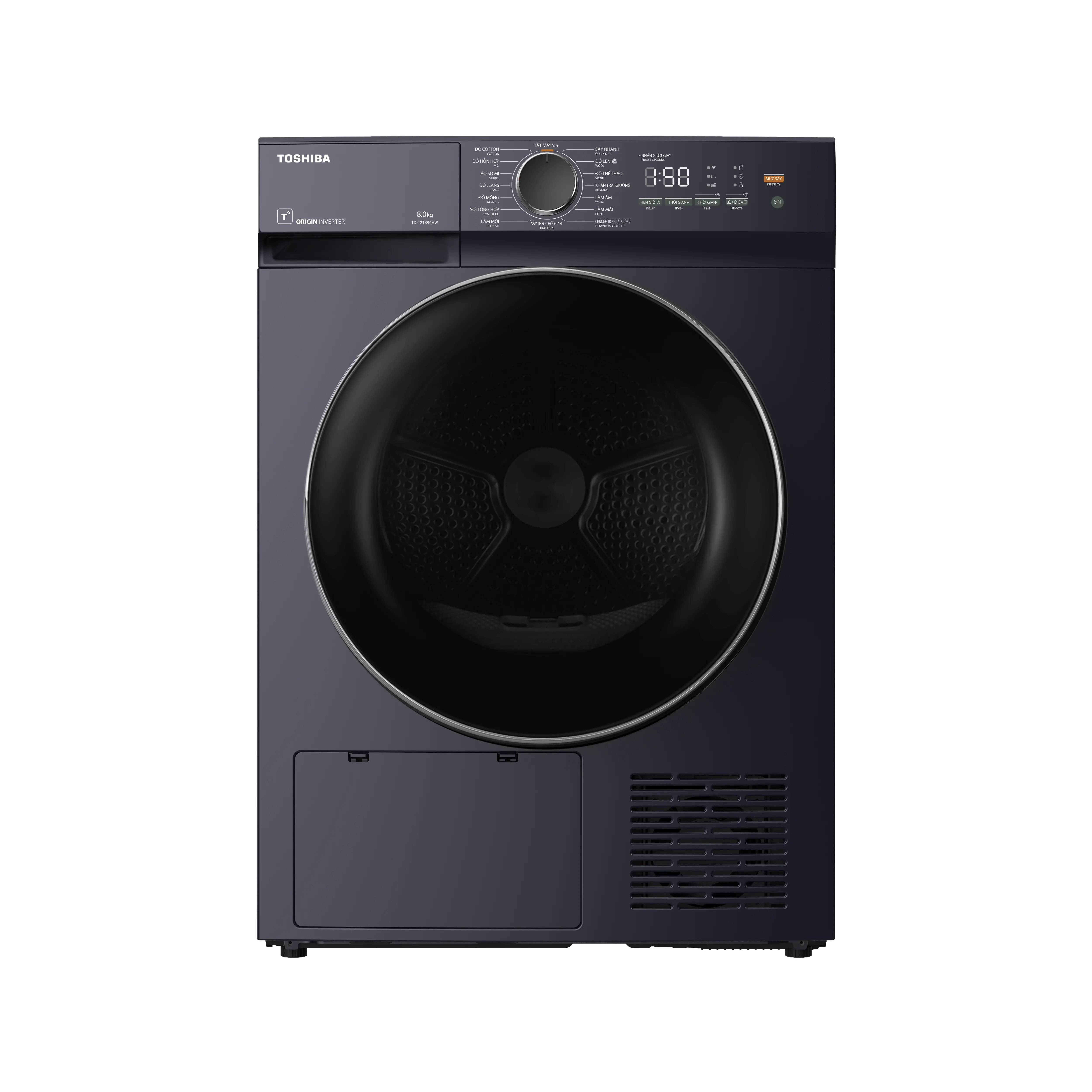 Máy sấy bơm nhiệt Toshiba 8 kg TD-T21B90HWV(MG)