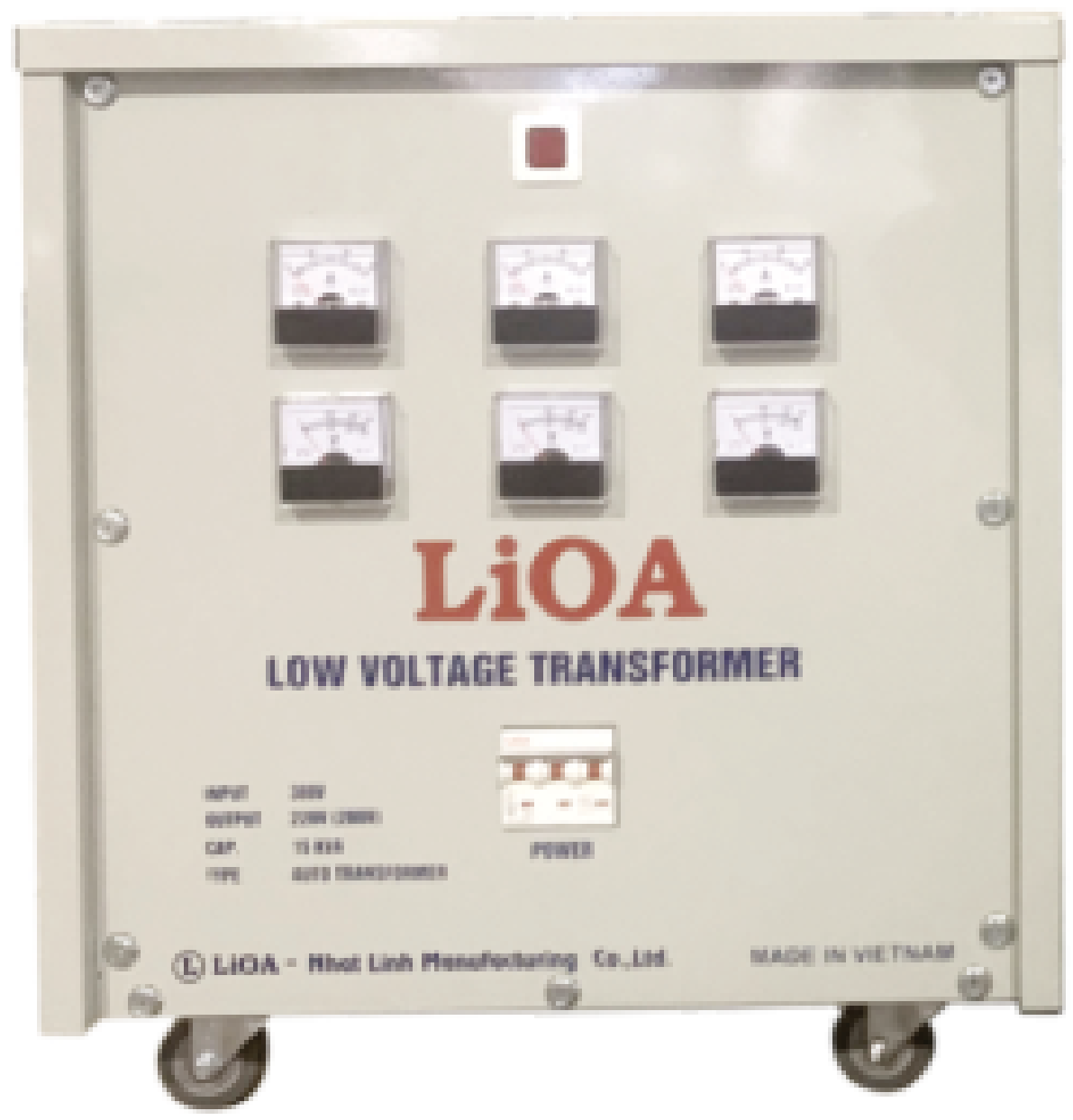 Biến áp đổi nguồn hạ áp 3 pha LiOA 10KVA-3K101M2DH5YC (cách ly)