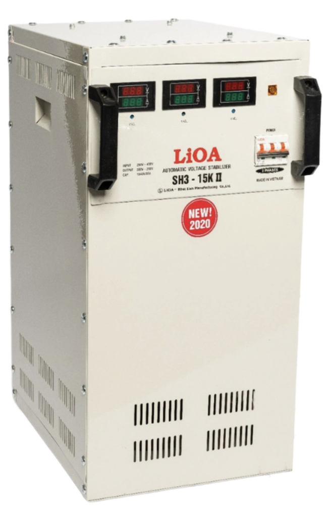 Ổn áp 3 pha khô Lioa 15KVA SH3 15KII (Dải điện áp đầu vào 260V - 430V)