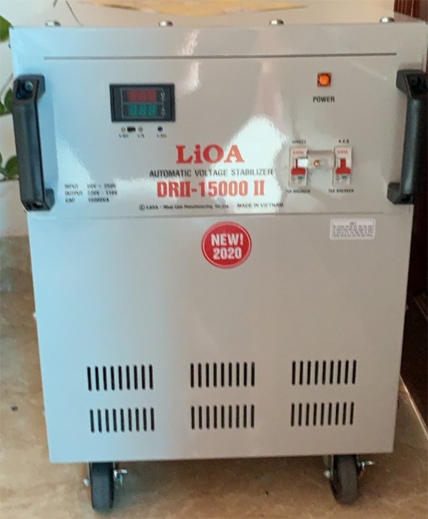 Ổn áp 1 pha Lioa 15KVA DRII 15000II (Dải điện áp đầu vào 50V -250V)