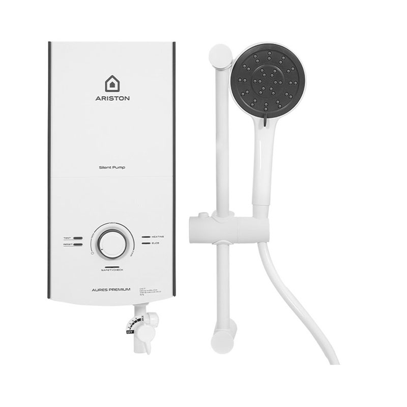 MÁY NÓNG TẮM TRỰC TIẾP ARISTON AURES PREMIUM 4.5P IVORY CÓ BƠM
