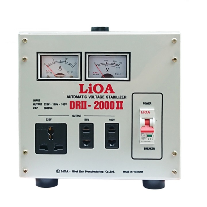 Ổn áp Lioa 1 pha 2 KVA DRII-2000II (50V - 250V)