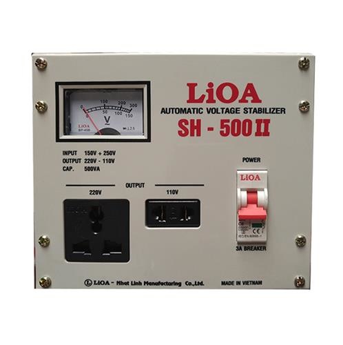 Ổn áp 1 pha Lioa 500VA SH 500II (Dải điện áp đầu vào 150V - 250V)