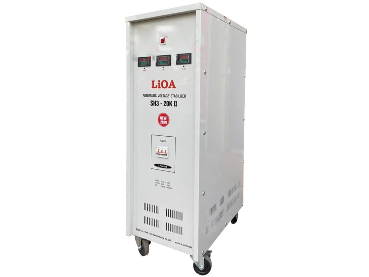 Ổn áp 3 pha khô Lioa 20KVA DR3 20KII (Dải điện áp đầu vào 160V - 430V)